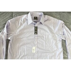 GS Men's Light Purple Dress Shirt‎ Classic Fit Wrinkle Free Long Sleeve 18-37/38